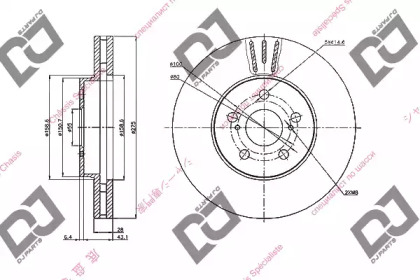 Тормозной диск DJ PARTS BD1993